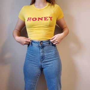Yellow "Honey" crop top